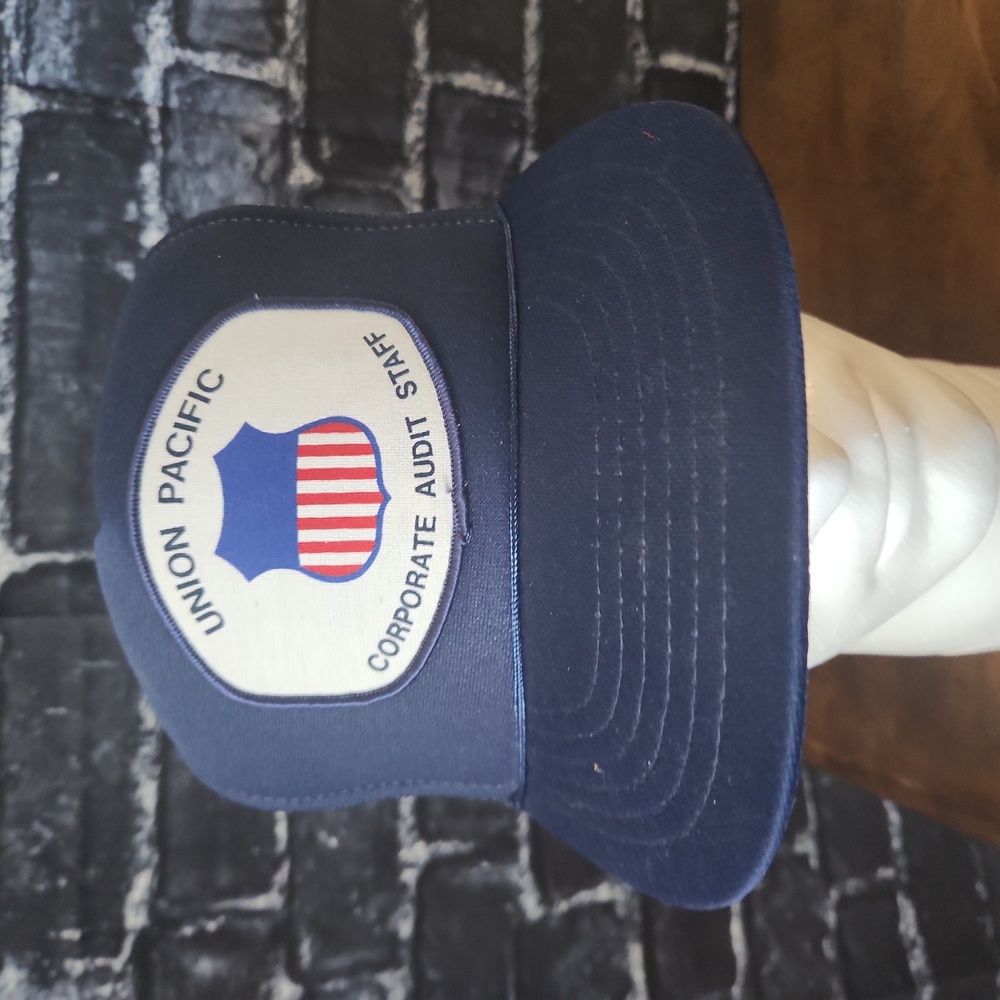 Vintage Union Pacific Corporate Audit Staff  Trucker‎ Hat Blue